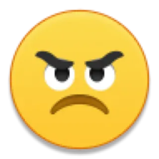 😡 colère, emoji, humeur, contrarié, expression telegram sticker