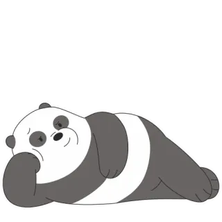 😙 Panda We Bare Bears Panda, Beruang, Kartun, Lucu, Malas, Santai telegram sticker