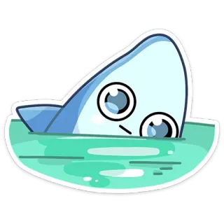 🦈 Hiu, Binatang, Lucu, Laut, Kartun, Samudra, Air whatsapp sticker
