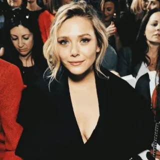 ™ Elizabeth Olsen actress, celebrity, portrait, woman, blonde hair, fashion, style telegram sticker