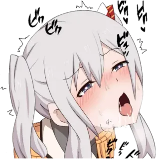 😝 anime, girl, blush, expression, cute telegram sticker