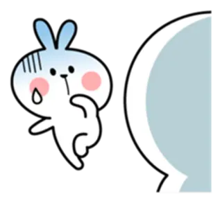 😥 зайчик, грустный, мультфильм, кролик telegram sticker