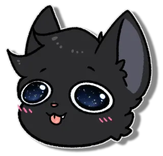 😛 cat, sticker, cute, anime, kawaii, cartoon telegram sticker