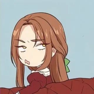 ☠ dibujo animado, ilustración, mujer, personaje, expresión, sarcasmo telegram sticker