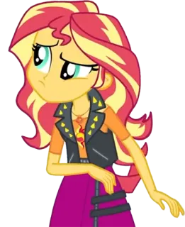 👀 Sunset Shimmer My Little Pony: Equestria Girls サンセットシマー, mlp, エクエストリア・ガールズ, アニメ, アニメ, キャラクター whatsapp sticker
