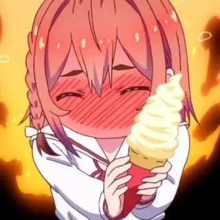 ❤️ Sumi Sakurasawa Rent-A-Girlfriend anime, girl, ice cream, cute, Sumi Sakurasawa, Rent-A-Girlfriend whatsapp sticker