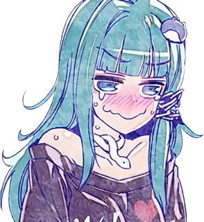 🥺 anime girl, cartoon, cute, character, illustration, kawaii telegram sticker