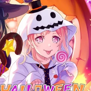 🥮 HALLOWEEN halloween, schattig, anime, spook, lolly, pompoen, kostuum telegram sticker