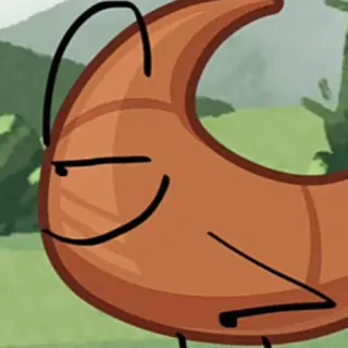 😏 objeto, croissant, desenho animado, comida telegram sticker