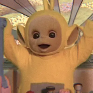 💭 Tinky Winky Teletubbies Télétubbies, Tinky Winky, émission pour enfants, émission de télé telegram sticker