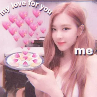 💗 my love for you me amour, coeurs, affection, dessert, rose, mignon, relation telegram sticker