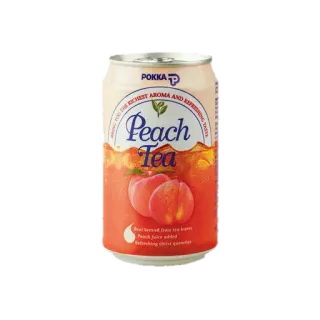 🧃 Peach Tea 복숭아, 차, 음료, 마실 것, pokka telegram sticker