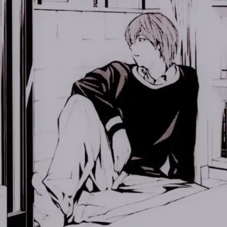🕷 Light Yagami Death Note Anime, Manga, Death Note, Light Yagami, Personaggio, Illustrazione telegram sticker