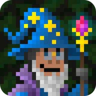 🧙‍♂ mago, magia, fantasy, pixel art, mago, stregone telegram sticker