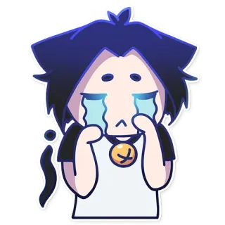 😭 piangere, anime, cartoni animati, triste, emozionale, lacrime telegram sticker