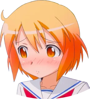 😒 Anime, Ragazza, Carina, Arrossire, Cartone animato, Manga, Espressione telegram sticker