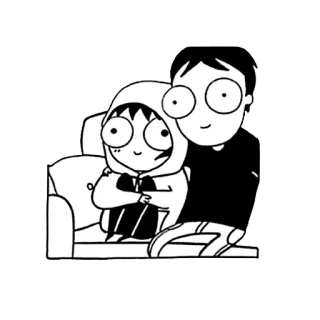 ❤ cartoon, couple, love, relationship, couch, cute telegram sticker