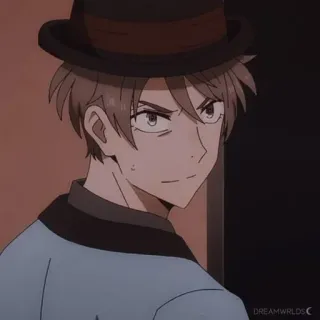 🔦 Anime, Uomo, Cappello, Cartone animato, Personaggio telegram sticker