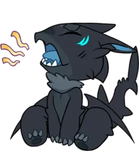 😦 만화, 동물, 귀여운, 용, 판타지, 마법 telegram sticker