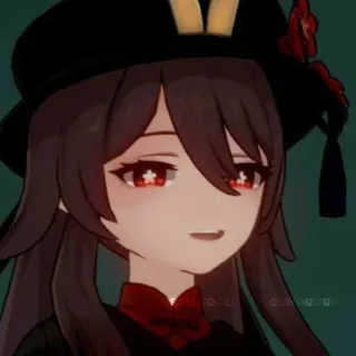 🖤 Hu Tao Genshin Impact Anime, Videospiel, Hut, Charakter telegram sticker