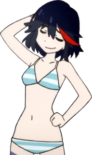 😊 Ryuko Matoi Kill la Kill Anime, Costume da bagno, Personaggio, Kill la Kill, Ryuko Matoi whatsapp sticker