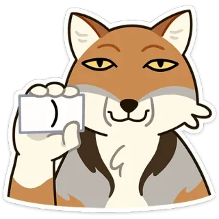 😊 ) renard, animal, sticker, dessin animé, humour, expression, mignon whatsapp sticker