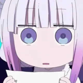 ☁️ Kanna Kamui Miss Kobayashi's Dragon Maid anime, Kanna, Kanna Kamui, Dragon Maid, Miss Kobayashi's Dragon Maid, carino, kawaii telegram sticker