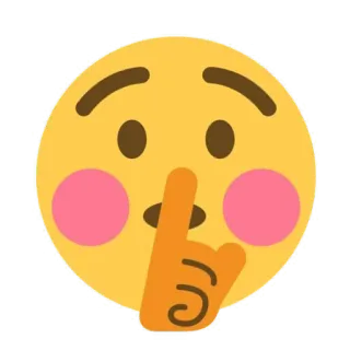 🤫 emoji, silence, shush, quiet telegram sticker