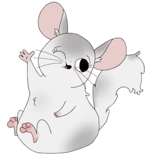 👋 chinchilla, dibujos animados, animal, lindo telegram sticker