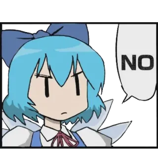 🙅 NO อนิเมะ, ไม่, การปฏิเสธ, การ์ตูน telegram sticker