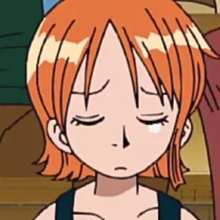 😭 Nami One Piece Anime, Desenho animado, Triste, Lágrima, One Piece telegram sticker