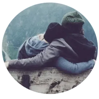 😍 couple, hugging, affection, love telegram sticker