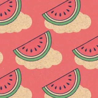 🍉 watermelon, fruit, food, summer, red, green, clouds telegram sticker
