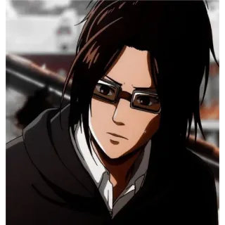 ⚡ Hange Zoe Attack on Titan Anime, Attack on Titan, Hange Zoe, Karakter, Kacamata, Manga telegram sticker
