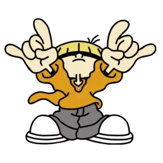 🤘 Numbuh One Codename: Kids Next Door dibujos animados, niños, Número Uno, Código: KND, dibujos animados 90s, divertido, personaje whatsapp sticker
