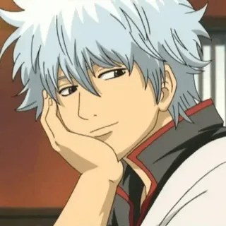 💣 Gintoki Sakata Gintama Anime, Gintama, Gintoki Sakata, Personnage, Cheveux blancs, Paresseux, Samouraï telegram sticker