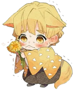 🌻 Zenitsu Agatsuma Demon Slayer Zenitsu, Demon Slayer, Anime, Manga, Carino, Chibi telegram sticker