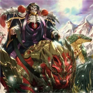 📍 Ainz Ooal Gown Overlord 动漫, 奇幻, 骷髅, Overlord, 安兹·乌尔·恭 telegram sticker