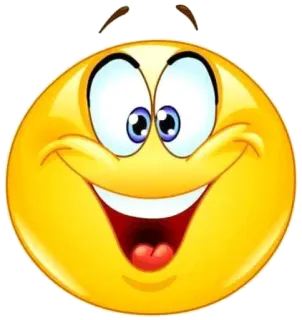 😀 emoji, smiley face, happy, cartoon, yellow whatsapp sticker