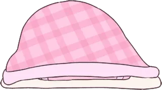😴 帽子, 粉色, 格子, 服装, 配饰 telegram sticker