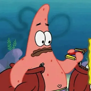 🍔 Patrick Star SpongeBob SquarePants patrick estrela, bob esponja, desenho animado, nickelodeon, engraçado, estrela do mar rosa whatsapp sticker