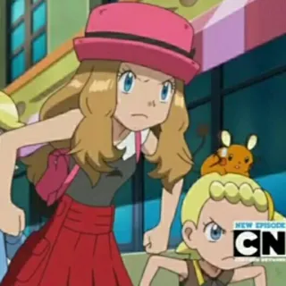 😤 Serena Pokemon Покемон, Аниме, Серена, Злой, Мультфильм, Бои whatsapp sticker