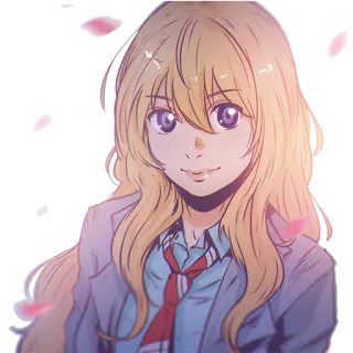 🙂 Anime, Ragazza, Carina, Ritratto, Arte Digitale telegram sticker