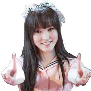 😃 donna, ragazza, sorriso, ritratto, idolo, coreana, asiatica whatsapp sticker
