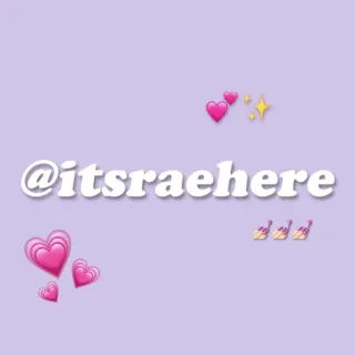 😗 @itsraehere name, handle, purple, hearts, username, social media telegram sticker