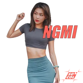 😥 NGMI donna, moda, stile, modella, bellezza telegram sticker