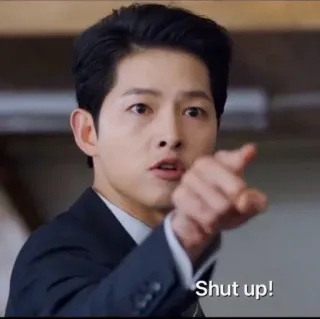 😤 Shut up! korean, drama, angry, shut up, pointing, man telegram sticker