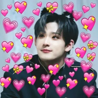 💖 uomo, cuori, amore, carino, persona, K-pop telegram sticker