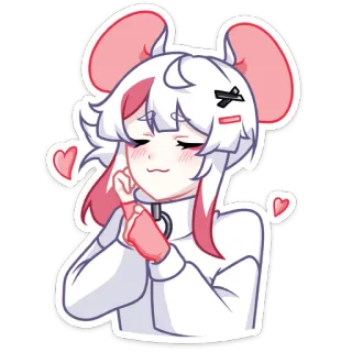 ☺️ Anime, Carino, Ragazza, Kawaii, Cuori, Cartoni animati whatsapp sticker