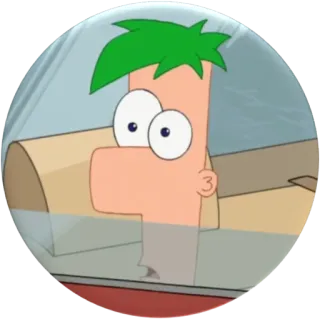 😳 Ferb Phineas and Ferb cartone animato, Ferb, animazione, serie tv whatsapp sticker